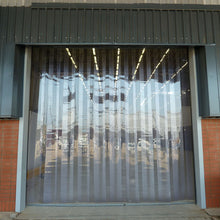 Load image into Gallery viewer, Strip Door Curtains are the Ideal Solution for Preventing dust, cold air and noise from moving between separated areas. Our Strip Curtain Kit is made from the Highest Quality PVC/Vinyl Strip Material right here in the USA. We recommend you order you Strip Door Kit a little longer than you need and trim the strips to the perfect length.