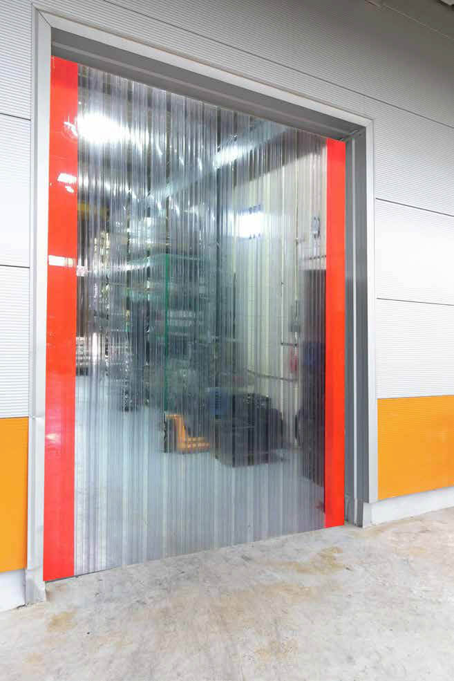 Door Curtain - 72 In.  6 Ft  Width X 108 In.  9 Ft  Height Ribbed Anti Scratch 8 In Wide X 131 Thick S With 50 Overlap