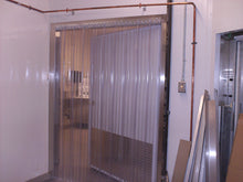 Load image into Gallery viewer, Cooler Strip Door Curtains are the Ideal Solution for Preventing dust, cold air and noise from moving between separated areas. Our Strip Curtain Kit is made from the Highest Quality PVC/Vinyl Strip Material right here in the USA. We recommend you order you Strip Door Kit a little longer than you need and trim the strips to the perfect length.
