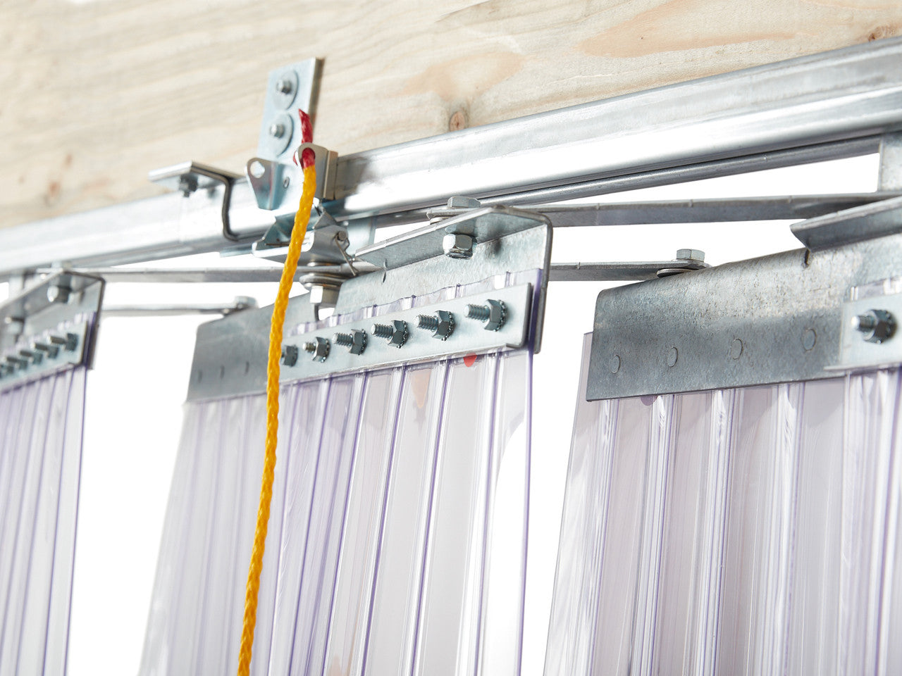 Accordion Folding Strip Curtain Door Work Place Separation Plastic